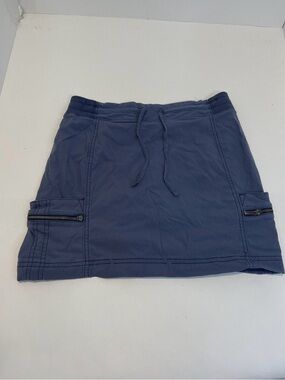 Athleta Womens Blue Elastic Waist Drawstring Activewear Skort Skirt
